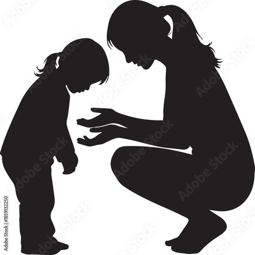 Mother and child bonding moment