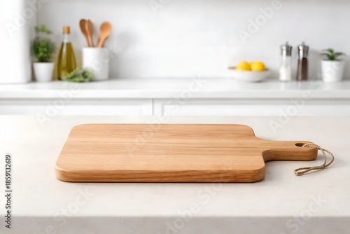 Minimal Wooden Chopping Board for Kitchen & Food Branding Use