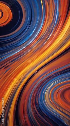 Abstract flowing colorful lines animation creating vibrant patterns and movement
