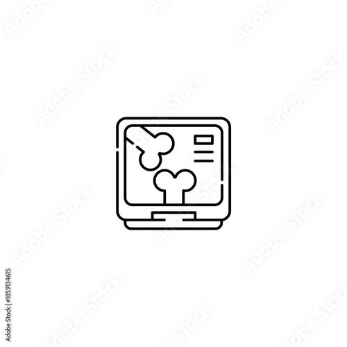 Radiography icon, X Ray Symbol Outline icon Transparent background Editable Stroke
