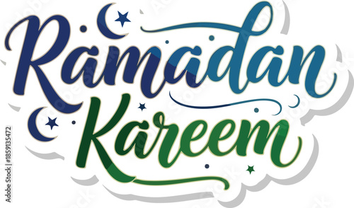 Ramadan Kareem A Festive Greeting with Stars and Crescent Moon Celebration