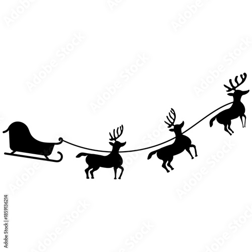 Christmas Reindeer Silhouette