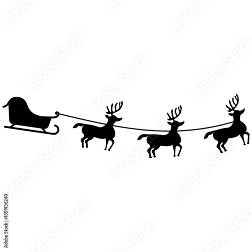 Christmas Reindeer Silhouette