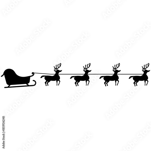 Christmas Reindeer Silhouette