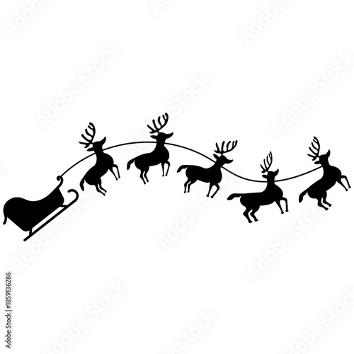 Christmas Reindeer Silhouette