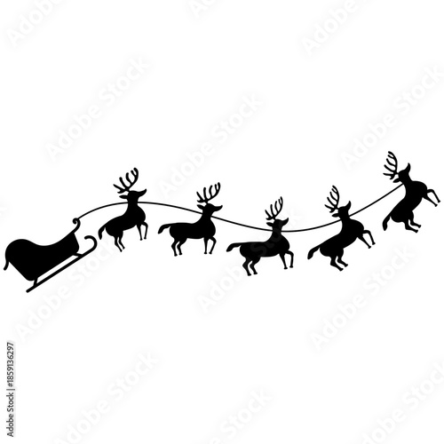 Christmas Reindeer Silhouette