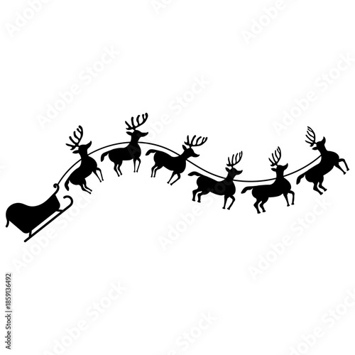 Christmas Reindeer Silhouette