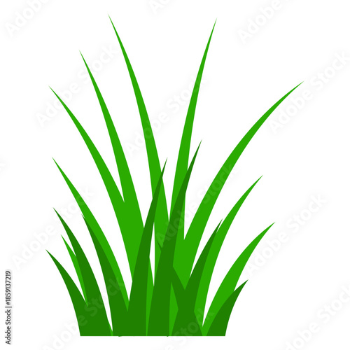 Vibrant green grass plant vector
