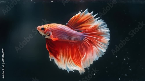 Siamese Fighting Fish: Red and White Betta