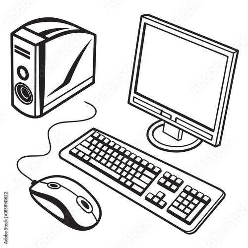 Computer workstation with peripherals