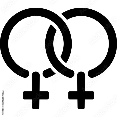 Venus symbol and Mars symbol, gender equality icon, feminist sign for social movement and lgbtq rights, minimalist vector icon