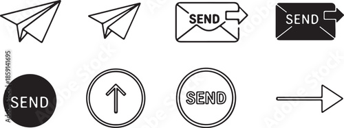 Minimalist Paper Plane Vector Icon Outline for Communication and Launch