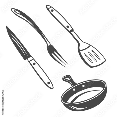 Kitchen utensils illustration