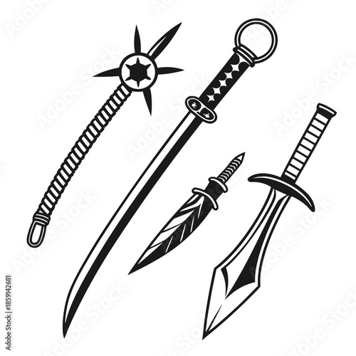 Assorted medieval weapons