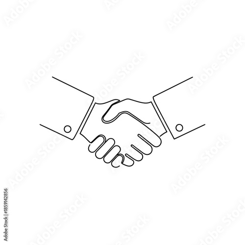 Handshake Icon - Business Agreement and Partnership Symbol