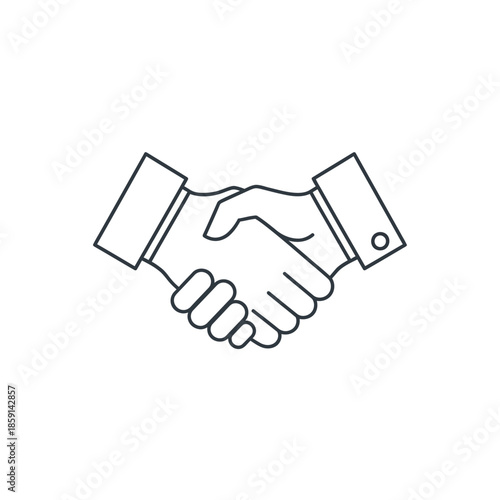 Handshake Icon - Business Agreement, Partnership, and Trust Symbol