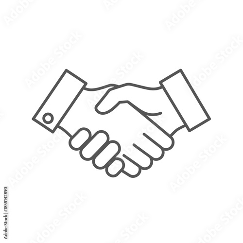 Handshake icon - business agreement, partnership, cooperation, success, trust