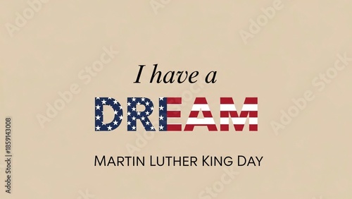 Martin luther king day poster with i have a dream