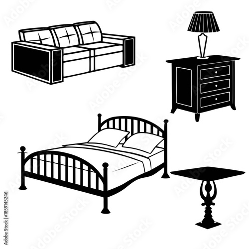 Modern bedroom furniture set