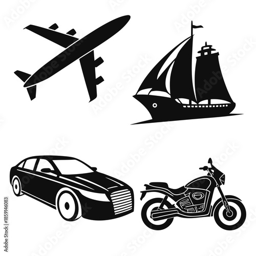 Various modes of transportation