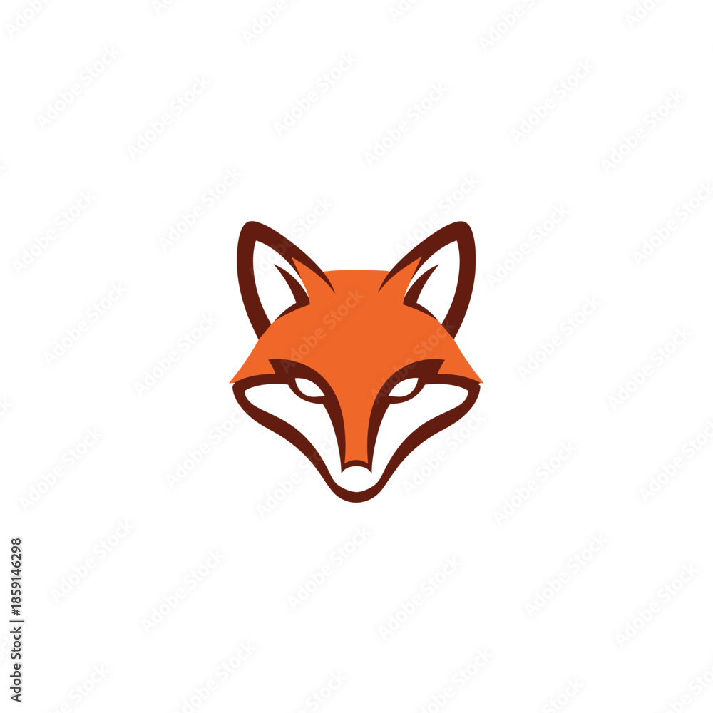 Fototapeta premium A captivating illustration of a foxs head, showcasing its elegant design and vibrant orange color.