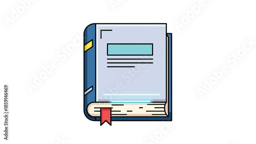 Illustrated book with a bookmark, perfect for reading and learning.