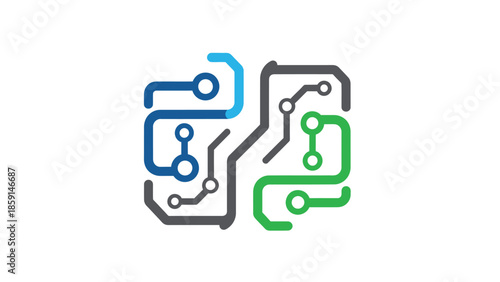 Abstract circuit board design representing artificial intelligence and technological innovation.