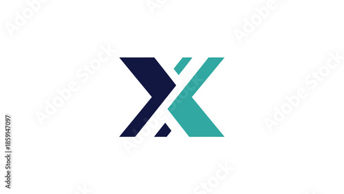 Abstract X Logo Design with Modern and Minimalist Style.