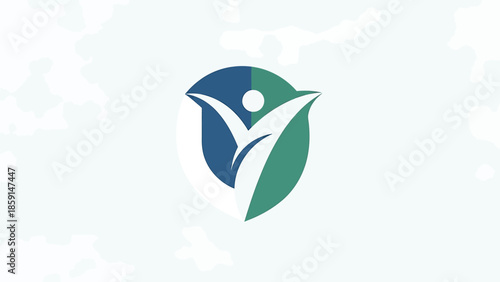 Abstract logo representing growth, wellness, and human connection in a circular design.