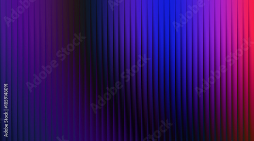 Abstract dark background with neon blue and pink vertical lines featuring moody gradient lighting for futuristic design backdrop