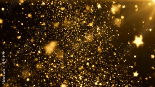 Golden Sparkles and Stars Glimmering in the Dark