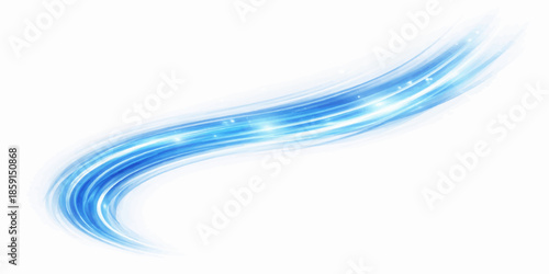 Abstract blue wave design with dynamic light and flowing lines, perfect for modern digital backgrounds