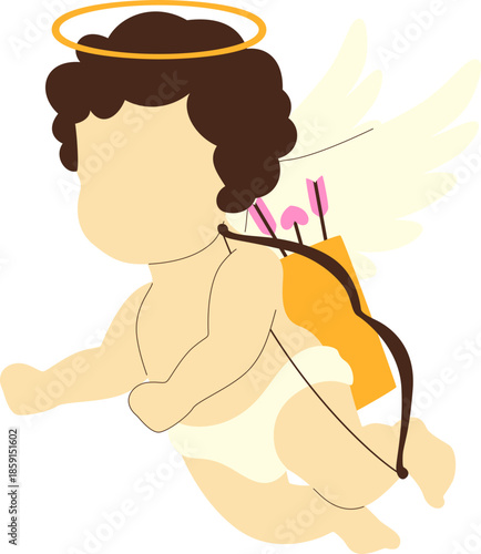 Cute Cupid With Bow Arrow