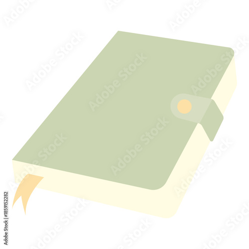 Minimalist green journal with bookmark