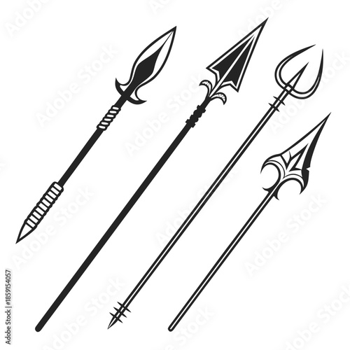 Collection of ancient spears