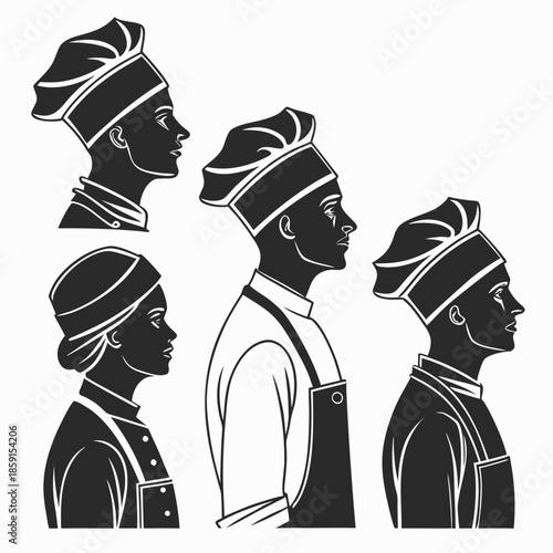 Silhouettes of historical figures