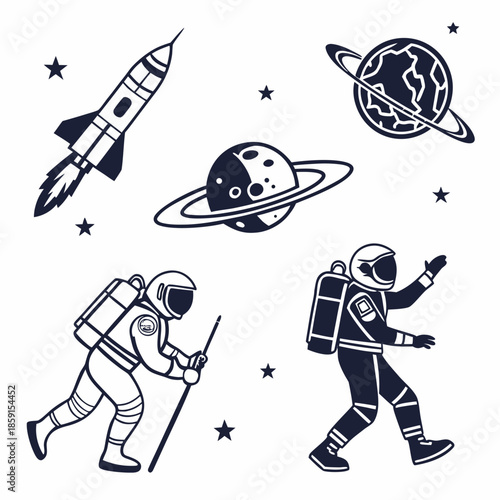 Space exploration illustration
