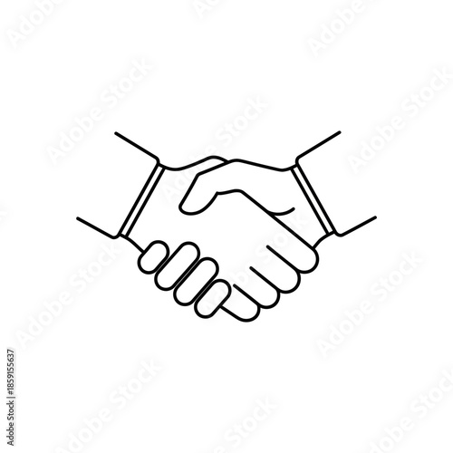 Handshake Line Art Icon