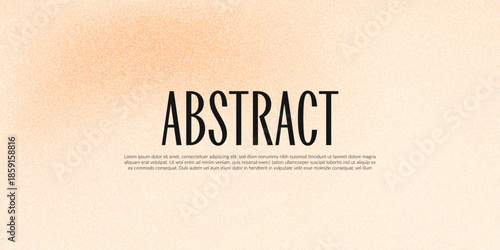 Abstract beige gradient background with soft gritty texture. Abstract light peach stipple field with smooth corner concentration. Vector illustration