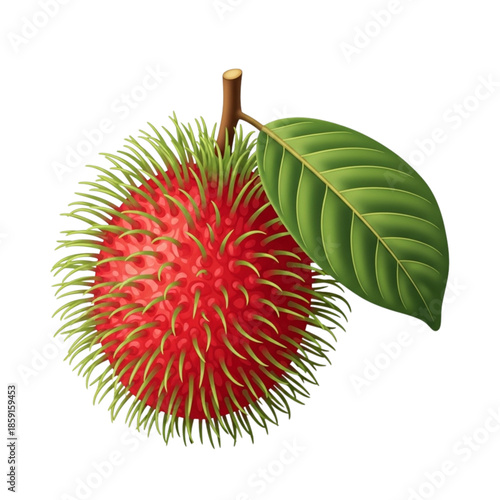 rambutan fruit isolated on white background