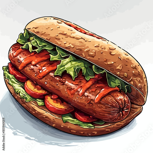 Delicious Hot dog Design Very Cool
