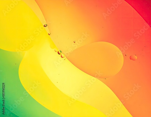 Abstract colorful forms. Bubbles float across soft gradients