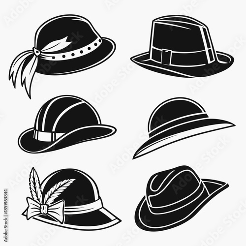 Collection of vintage hats