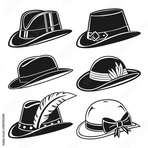 Collection of vintage hats