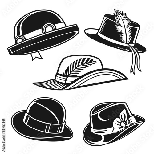 Collection of vintage hats