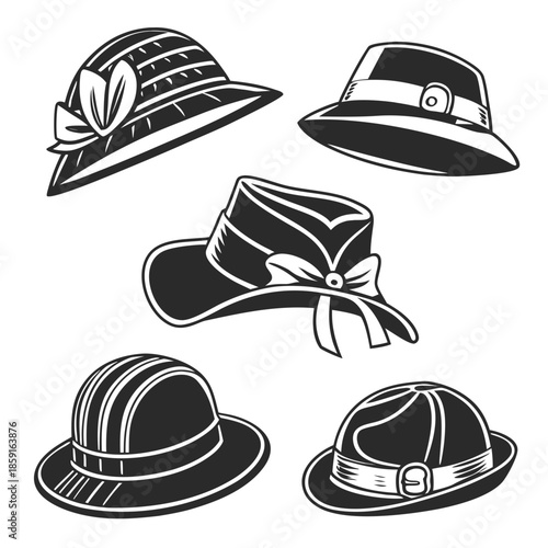Collection of vintage hats