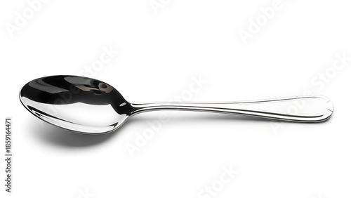 silver spoon isolated on white
