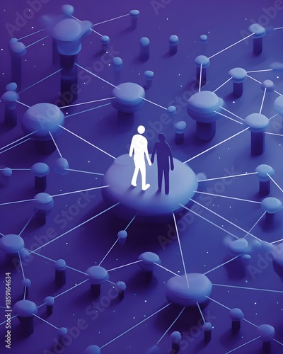 Wallpaper Mural Vertical illustration of co creation content between brand and customer Torontodigital.ca