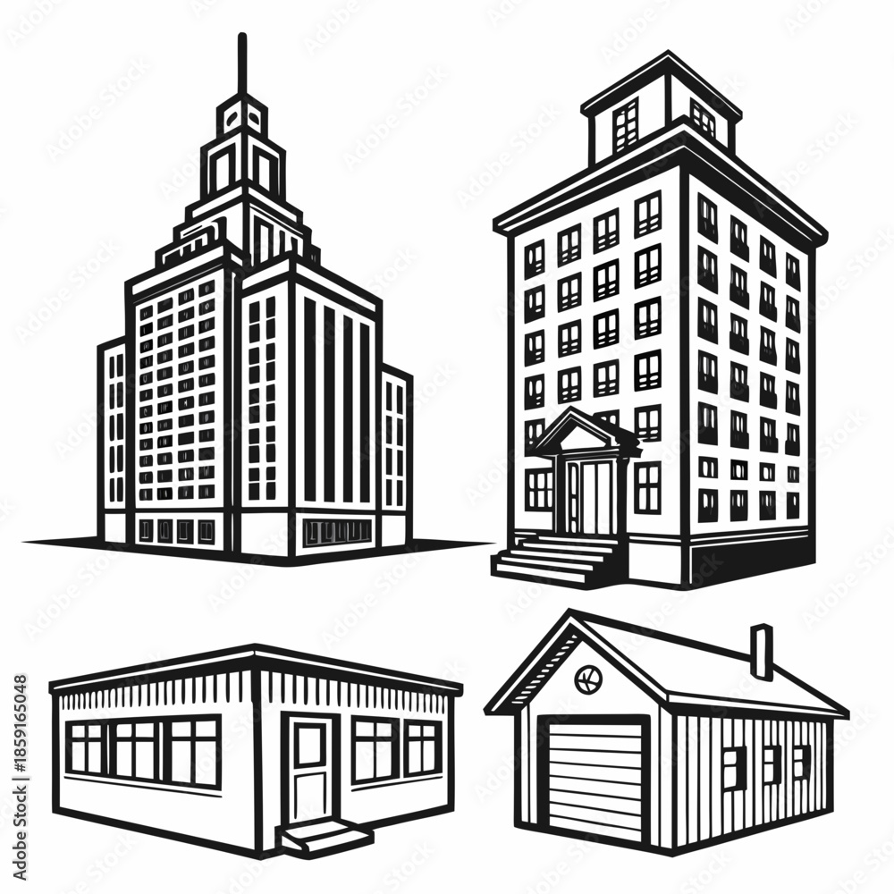Fototapeta premium Various architectural styles