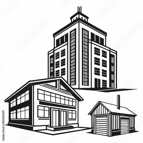 Diverse architectural structures